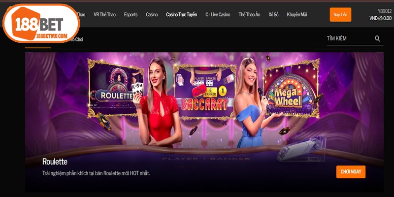 Casino trực tuyến đẳng cấp và chuyên nghiệp dành riêng cho bet thủ 188BET