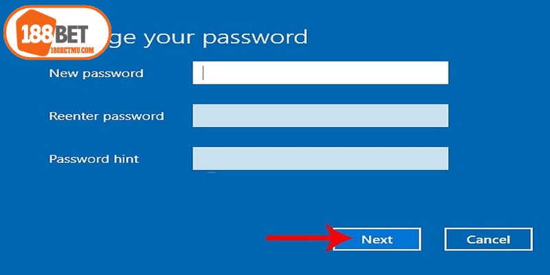Thành viên 188BET có thể cập nhật thông tin và mật khẩu mới cho ID dễ dàng